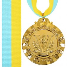 Медаль спортивна зі стрічкою пластикова SP-Sport VICTORY C-1436 Золотий