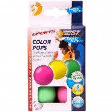 М'ячики для настілного тенісу Best Sporting (6шт, кольорові) 231064
