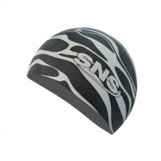 Шапочка для плавання силіконова WAVE чорно-біла SC-SL-black Шапочка для плавання силіконова WAVE чорно-біла SC-SL-black
