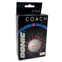 М'ячики для настільного тенісу Donic Coach, 40+мм, 6шт, білий. М'ячики для настільного тенісу Donic Coach, 40+мм, 6шт, білий.
