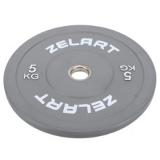 Блини (диски) бамперні для кросфіту гумові d-52мм Zelart TA-7797-5 5кг
