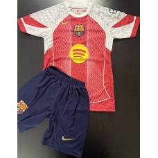 Футбольна форма дитяча Nike Dri-Fit FCB Lamine Yamal 10 біло-червона Футбольна форма дитяча Nike Dri-Fit FCB Lamine Yamal 10 біло-червона