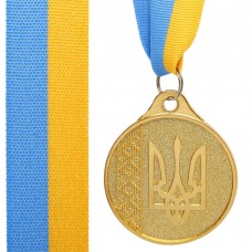 Медаль спортивна зі стрічкою SP-Sport UKRAINE з українською символікою