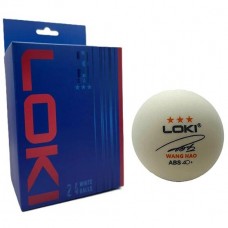 М'ячики для настілного тенісу  3 зірки  LOKI, 40+мм, 24шт, білий  LK24 