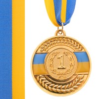Медаль спортивна зі стрічкою SP-Sport UKRAINE C-6865