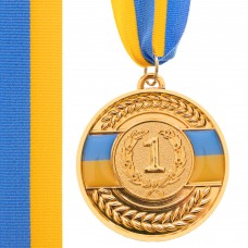 Медаль спортивна зі стрічкою SP-Sport UKRAINE C-6865