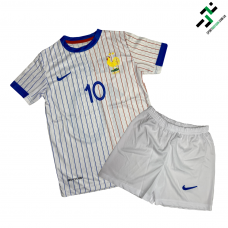 Футбольна форма дитяча  Nike France Away Stadium Shirt 2024 MBAPPE 10