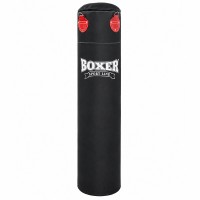 Боксерський мішок Циліндричний Шкіра BOXER Класік 1001-02  Чорний 31кг