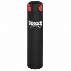 Боксерський мішок Циліндричний Шкіра BOXER Класік 1001-02  Чорний 31кг